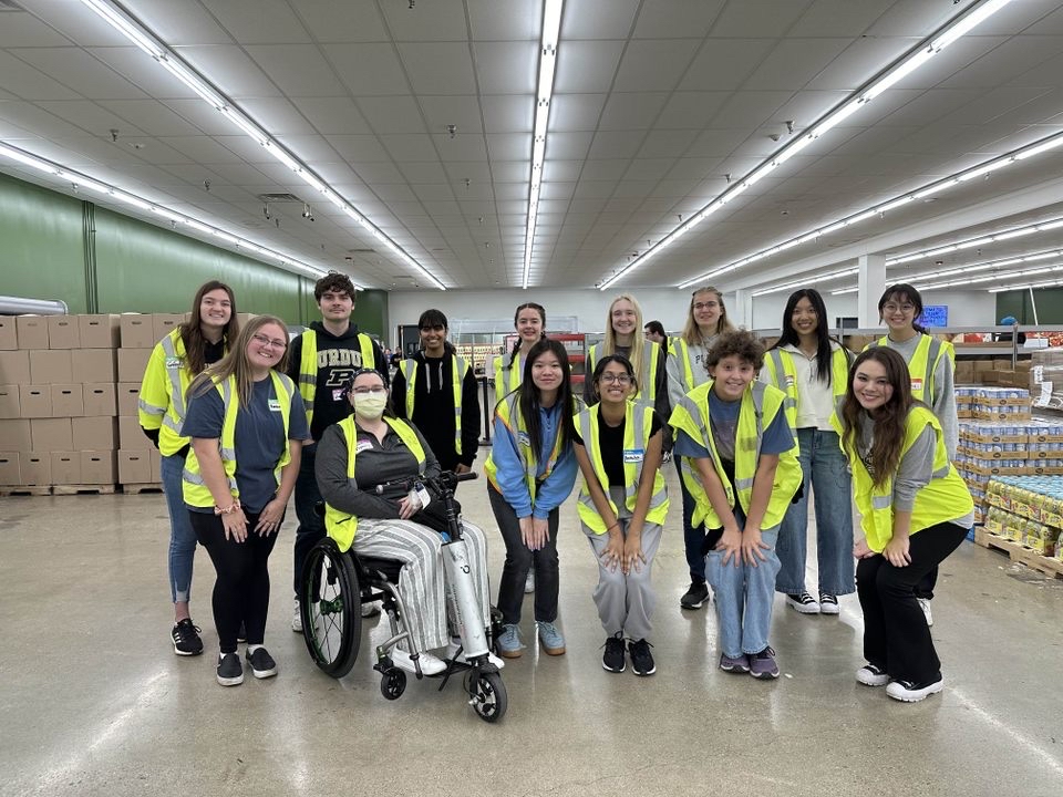 Students doing community work